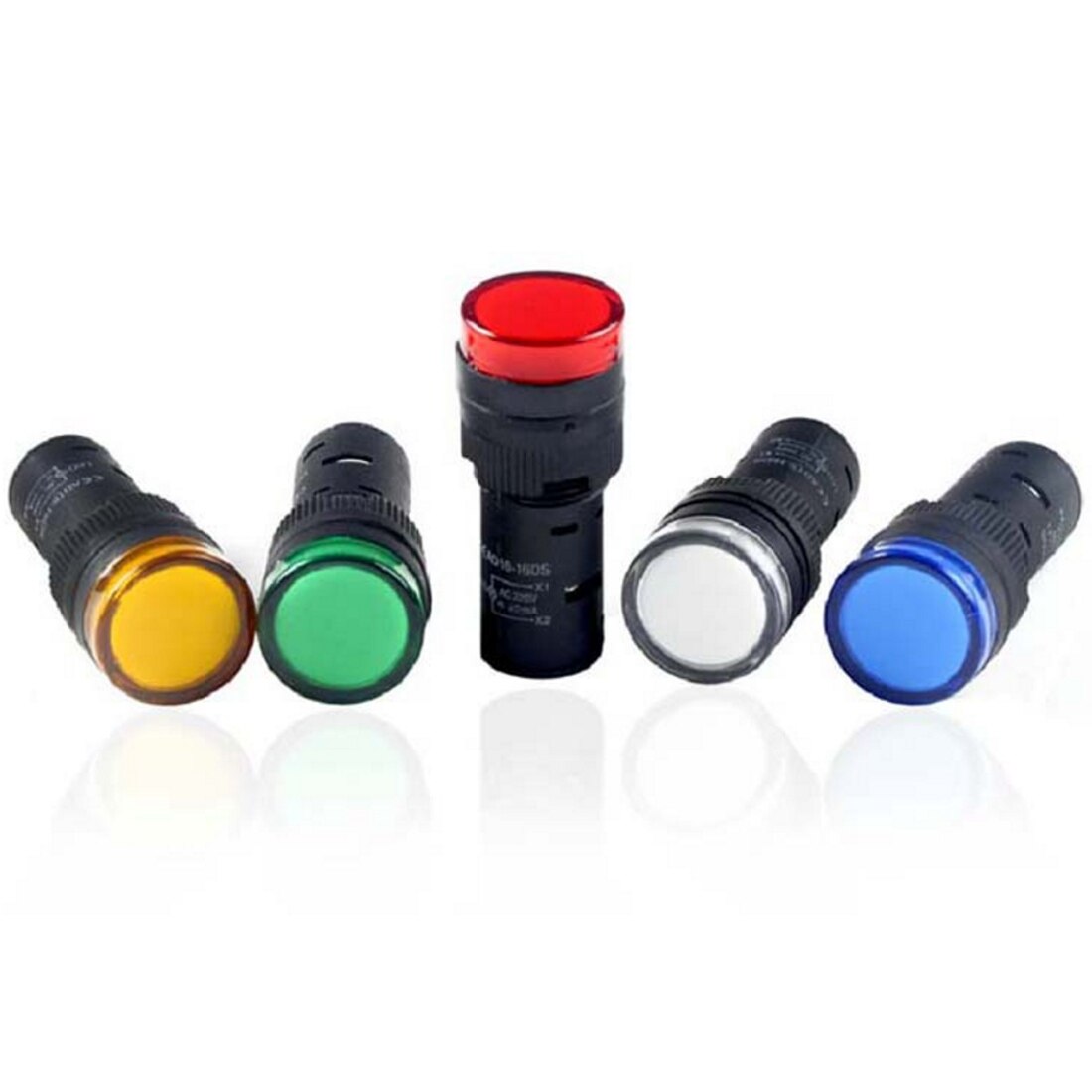 AC 220V Panel Mount LED Power Indicator Pilot Signal Light Lamp