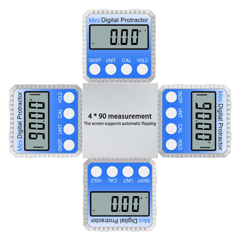 360° Digital Protractor Angle Gauge High Precision Electronic Goniometer Inclinometer Level Angle Finder Measurement Box