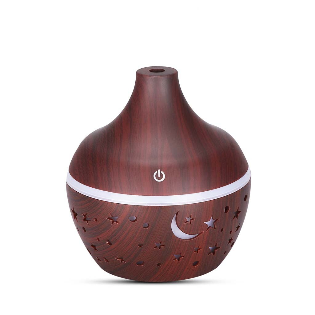 USB Humidifier Essential Oil Aromatherapy Wood Grain Ultrasonic Air Diffuser Humidifier 7 colors lights for home office Car