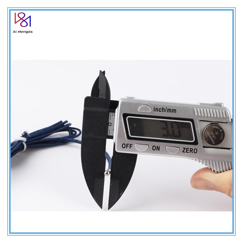 PT1000 Probe 3mm * 15mm Up to 450 Degree line 1m Platinum Thermal Resistance Sensor For 3D Printer E3D Volcano/ V6 Heater Block