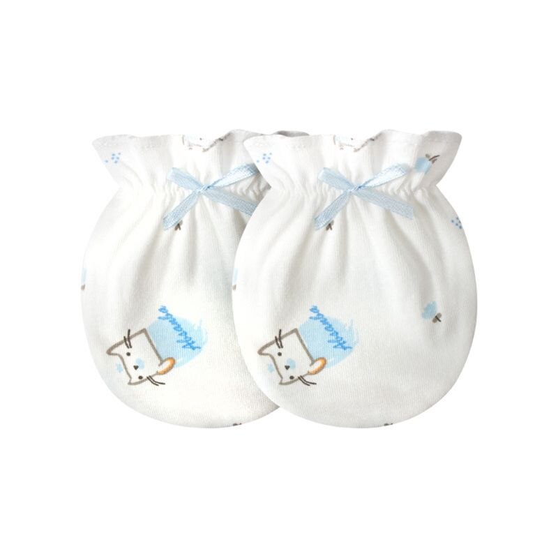 Baby Anti Krassen Handschoenen Pasgeboren Bescherming Gezicht Katoen Scratch Wanten Gxmb: 10