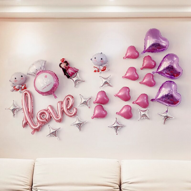 10 stk/parti 5in baby shower fest folie ballon pink&blå hjerteformet helium luftkugle bryllup fødselsdagsfest dekoration balloner