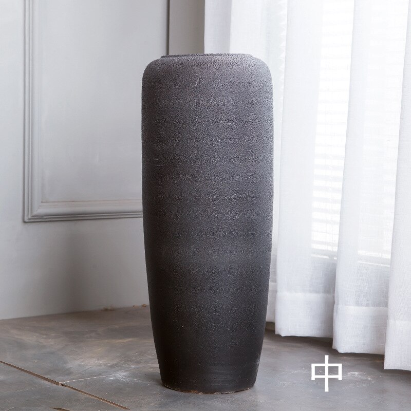 Jingdezhen porselen gulv store vaser matt farge glasur vase moderne pastoral stil keramisk håndverk: Medium