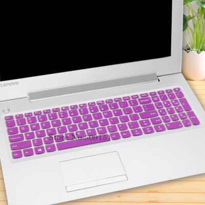 Til lenovo ideapad 300 17 300-17 700 700-15 700-17 500s-15 idé pad 700-15 isk 15.6 tommer silikone tastatur cover beskytter hud: Lilla