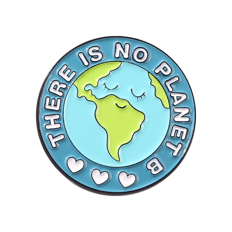 Creativo serie di protezione ambientale verde spilla in lega personalità della moda ambiente per la cura della terra accessori per Badge selvatici: style-4