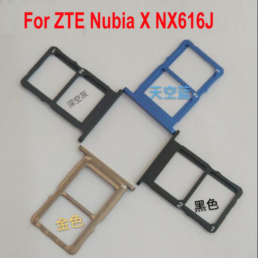 Original Neue Beste Sim Karte Leser Slot Tablett Hafen Halfter Für ZTE Nubia X NX616J Telefon biegen Kabel Ersatz