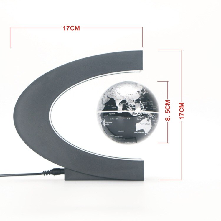 Globo de levitación magnética para estudiantes, equipo de enseñanza escolar con mapa del mundo LED, para niños, cultura de escritorio, manualidades educativas