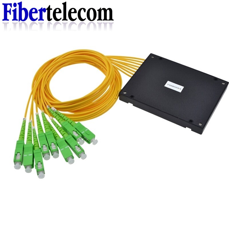 Fiber Optic FBT Splitter SC APC 1*2 1*4 1*8 Connector Box Type Fiber Splitter: SKY BLUE