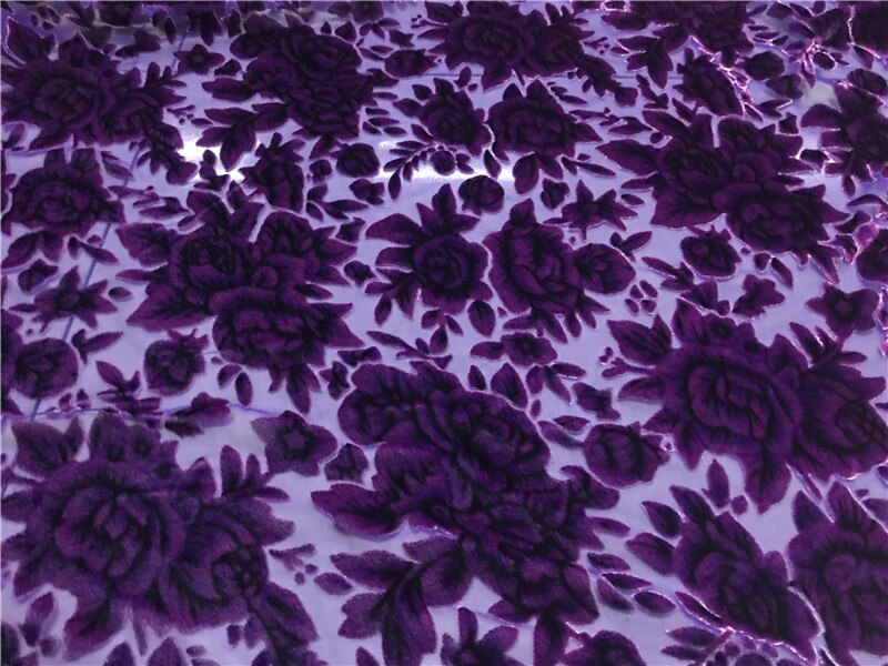 Lilla peon blomst fløyel 100%  silke stoffer av pleuche alder sesong morbær silke fløyel stoffer for cheongsam kjole skjørt dress