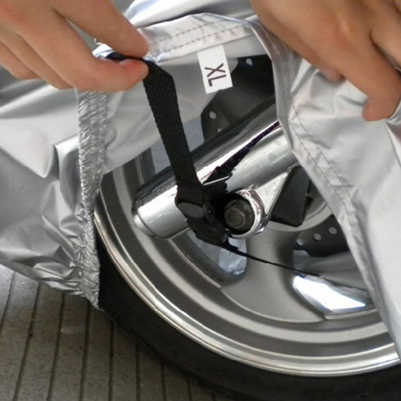 Srebrny oddychający pokrowiec na motocykl odporny na warunki atmosferyczne krążownik UV deszcz odporny na kurz akcesoria robić motoru rower motorower okładki