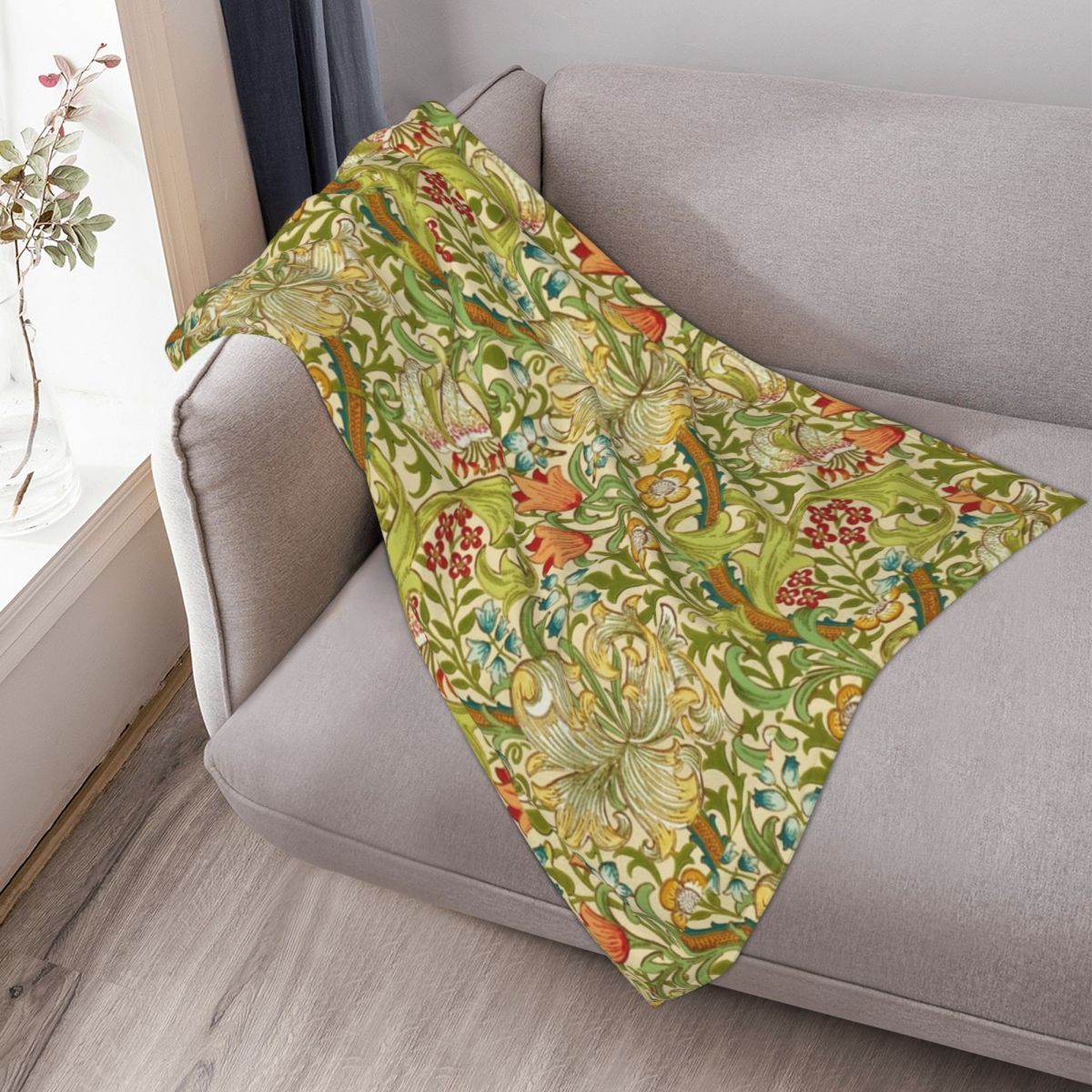 William Morris złota lilia rzut koc koc polarowy TV koce sofa koc flanelowa przytulna pościel na kanapie podróżnej domu