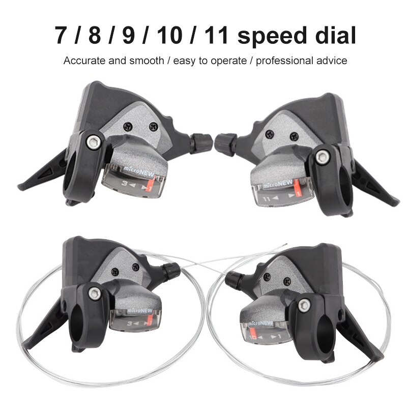 Micro Right Left Bicycle Derailleurmountain Bike Shift Lever Shifter 7 8 Speed 9 10 11S Split Fingerposts Bike Bicycle Parts