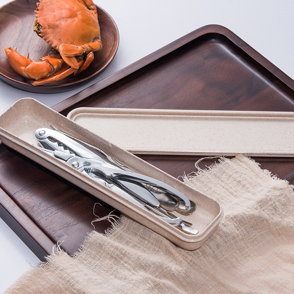 1 Set/6pcs Stainless Steel Crab Tools Crab Peel Tools Seafood Tools With Case Stainless Steel Nut Crackers Seafood Tools Set​