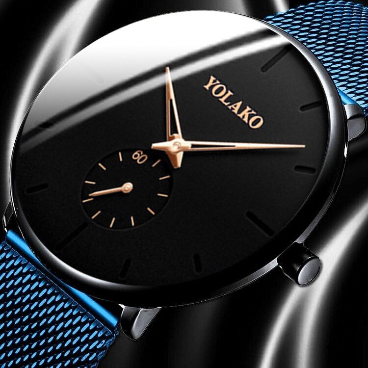Nowa sława mężczyźni ultra cienkie zegarki męskie siatka ze stali nierdzewnej zegarek męnarty biznes zegarek kwarcowy na co dzień Relogio Masculino zegarek