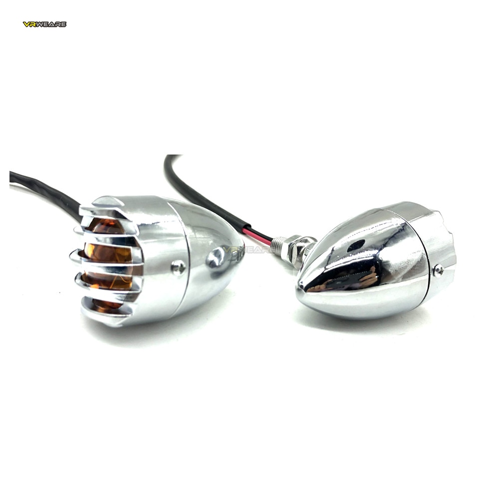 General Bullet Motorcycle Turn Signal Tail Light Bobber Chopper Cafe Racer Indicator Lamp for Harley Davidson Dyna Street Glide
