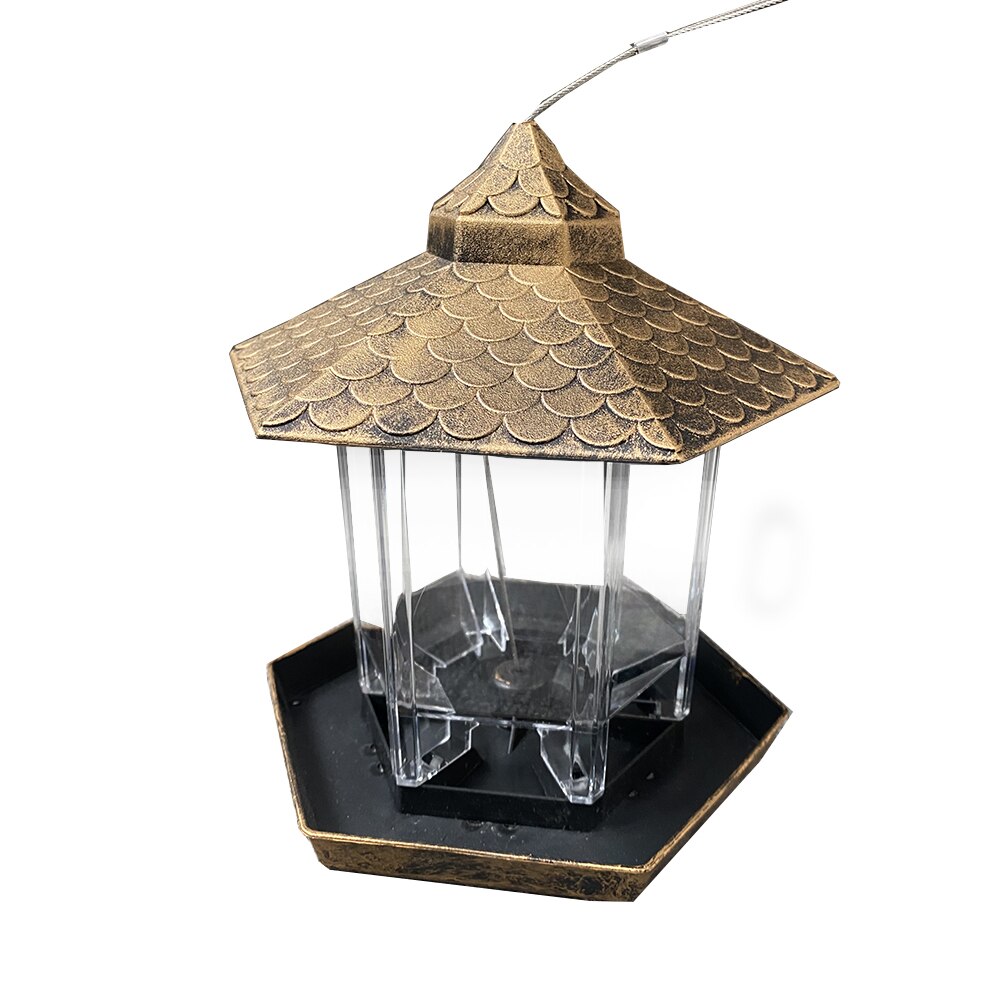 Gazebo colgante impermeable para pájaros salvajes, alimentador para exteriores, contenedor con cuerda colgante, tipo casa de alimentación, decoración, aviario,: type 8