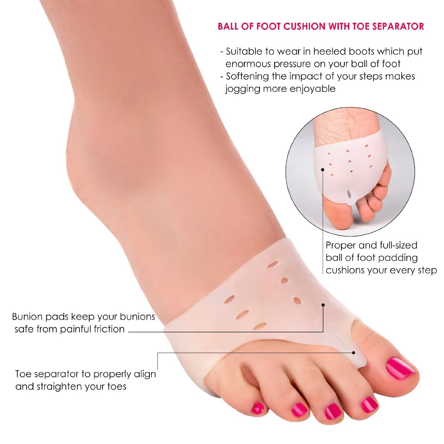 2Pcs Hallux Valgus Orthesen Foot Massager Toe Separator Corrigerende Inlegzolen Toes Gespleten Apparaat Voeten Zorg Z24601