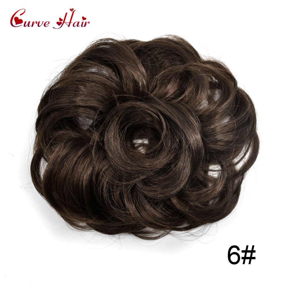 Chignon-peluca rizada de fibra sintética para niña y mujer, Potnytail, moño para el pelo, varios colores