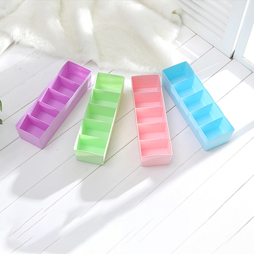 Multifunktions Unterwäsche Socken Kleinen Dinge Lagerung Kasten Kunststoff Abschluss Kasten Fünf Gitter Schublade Schreibtisch Bett Schrank