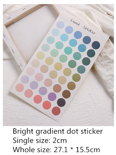 Ljus färg gradient prick smiley klistermärken diy scrapbook album mobiltelefon väggdekoration tätning dekoration klistermärken: B 2cm