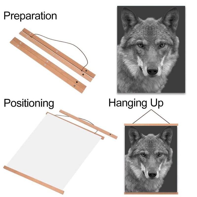 BANMU 21 centimetri-70 centimetri Complementi Arredo Casa Telaio in Legno Magnetico Riutilizzabile Dipinti Su Tela manifesto con cornice di Legno Dipinti Gancio con Il magnete