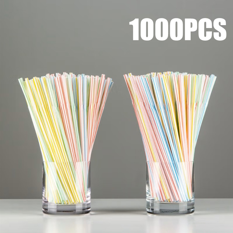 50-3000 Stuks Veelkleurige Rietjes Rietjes Melk Thee Bar Party Bruiloft Keuken Woonaccessoires Drank Zwart Stro: Bruin