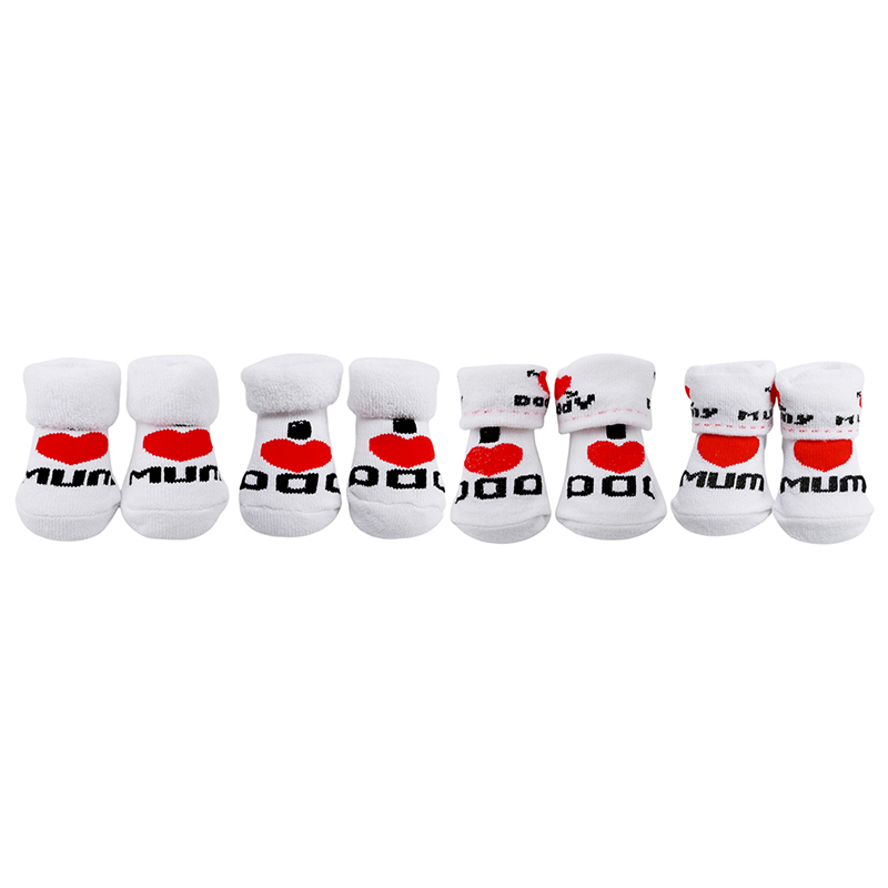 Baby Socks Rubber Slip-resistant Floor Socks Love Dad Love Mom Cartoon Kids Socks For Girls Boys 994604
