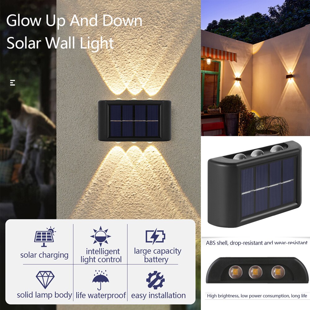 solar tuinverlichting op zonne energie outdoor verlichting balkon wandlamp buitenverlichting Solar garden lights outdoor wall light