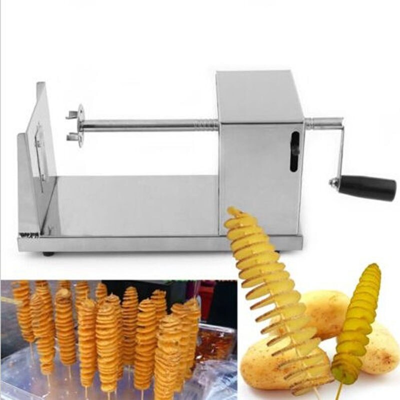 Manual spiral potato chips twister slicer cutter tornado twist machine utensilios de cocina cortador for batata espiral ZF
