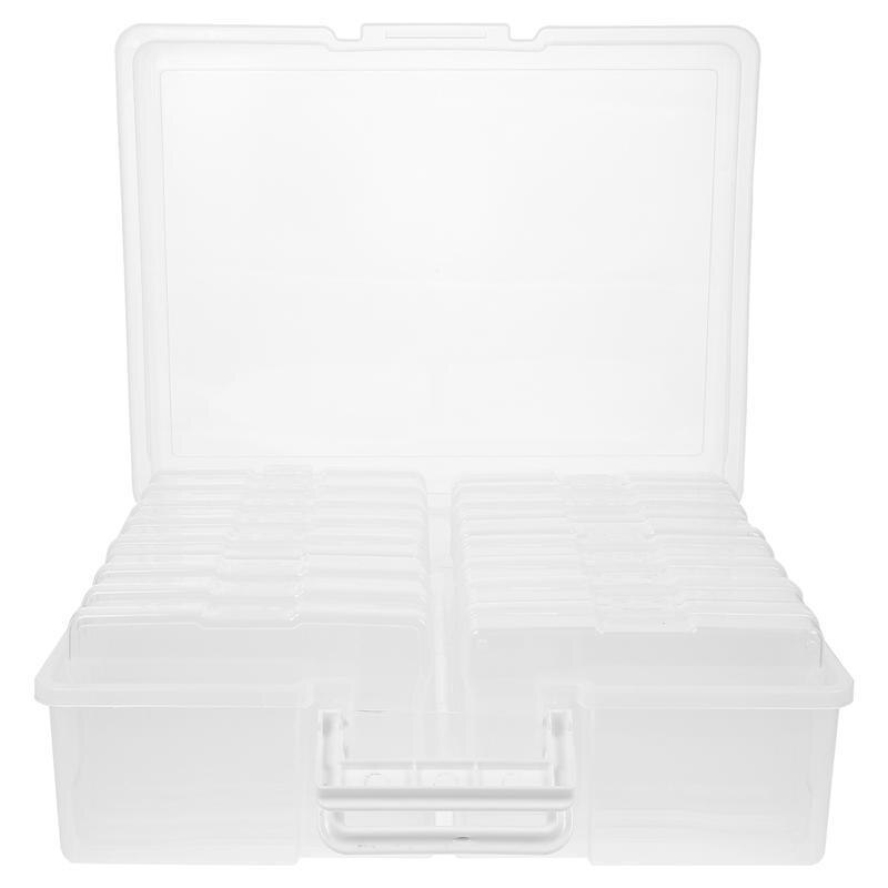 1 Set Photo Craft Case 4x6 pollici pratico contenitore per foto in plastica Organizer Box: Transparent