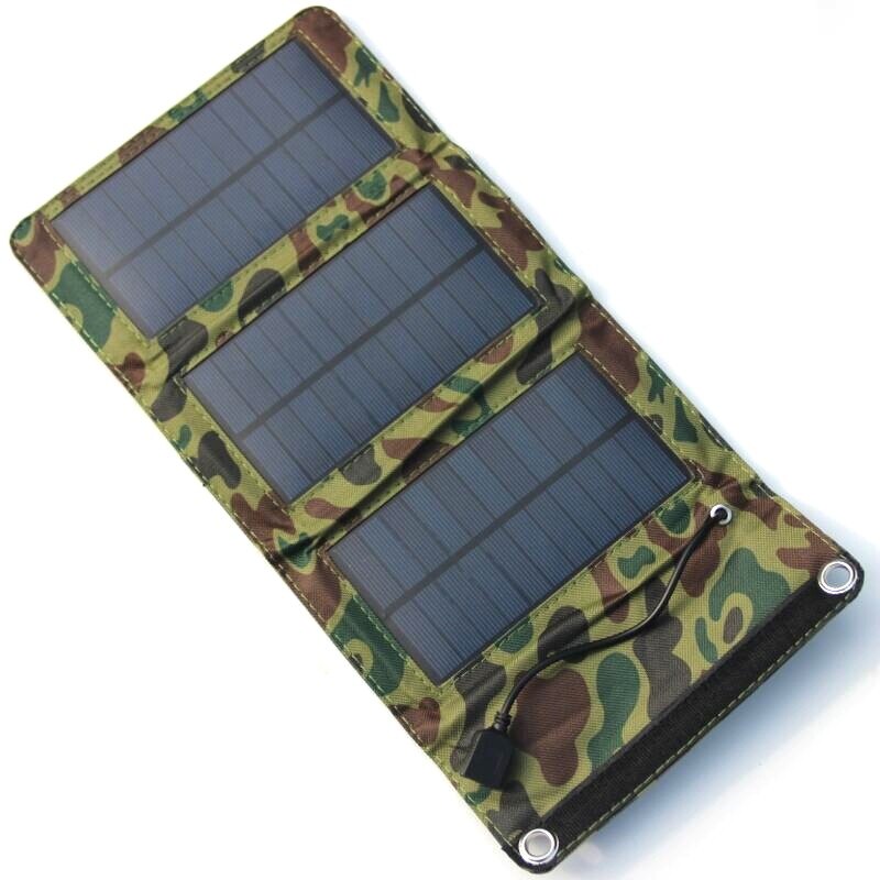 5W 5.5V Outdoor opvouwbare Zonnepaneel USB Output Portable Opvouwbaar Power Bank waterdicht reizen Solar Charger voor Smartphone