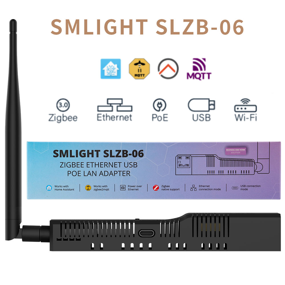 SMLIGHT SLZB-06 – Ein Zigbee 3.0-zu-Ethernet-, USB- und WLAN-Adapter mit PoE-Unterstützung, funktioniert mit Zigbee2MQTT, ZHA, Home Assistant