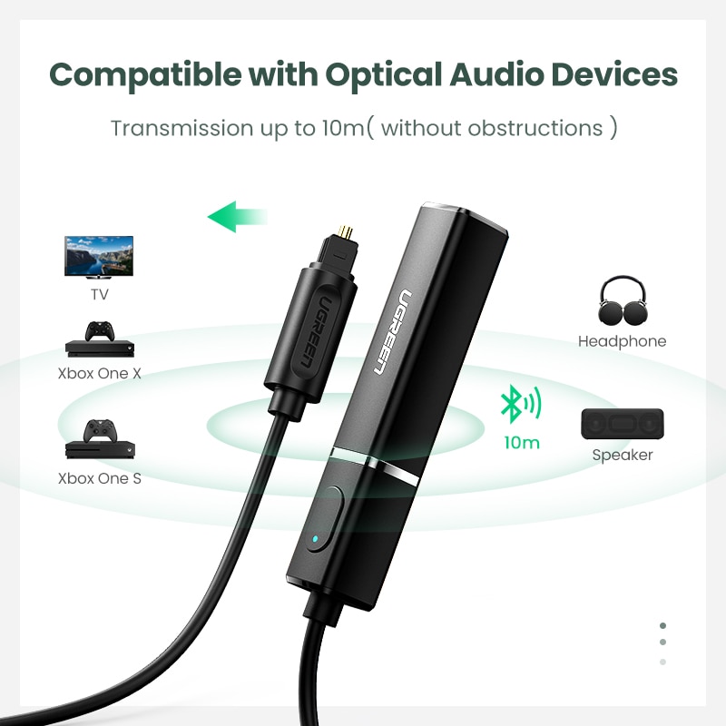 Ugreen bluetooth sender 5.0 til tv pc  ps4 aptx ll spdif toslink digital optisk lyd musik trådløs bluetooth 5.0 adapter