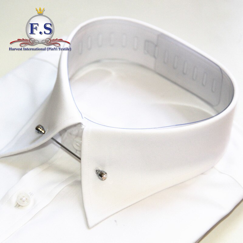 Tailored 100's 2ply Easy Care Popline Mannen Jurk Shirt Met Witte Pin Kraag