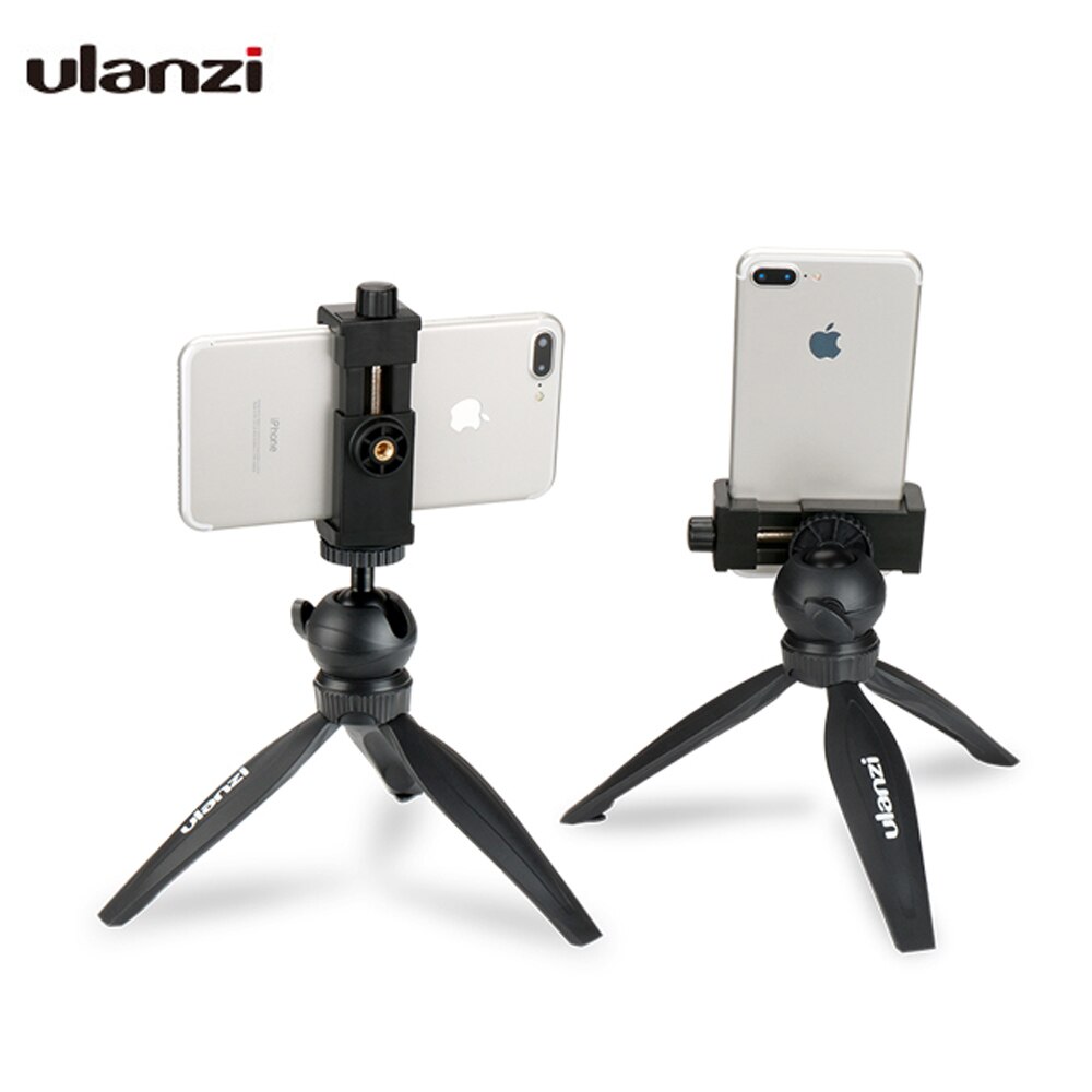 Ulanzi mini Telefono Treppiede Da Tavolo Smartphone Supporto del Supporto Della clip Del Supporto Del Basamento w Staccabile Ballhead per iPhone X/8/7 più Huawei xiaomi