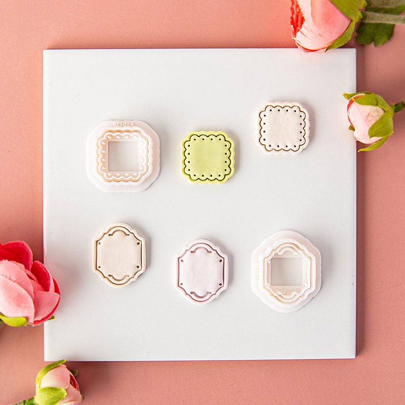 Lace Frame Polymer Clay Cutter Retro Texture Embossing Mold Polymer Clay Tools Polymer Clay DIY Earring Mold