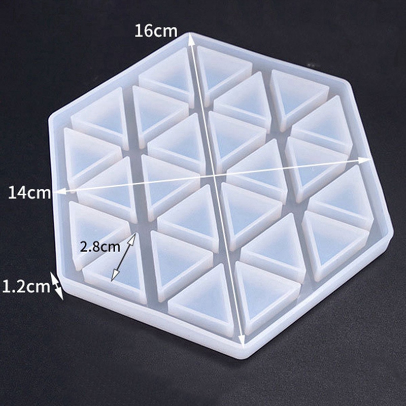 Molde de silicona para posavasos de hormigón, 2 piezas, con forma de raya de diamante, para manualidades de resina epoxi y yeso, molde de bandeja de cemento, b&a