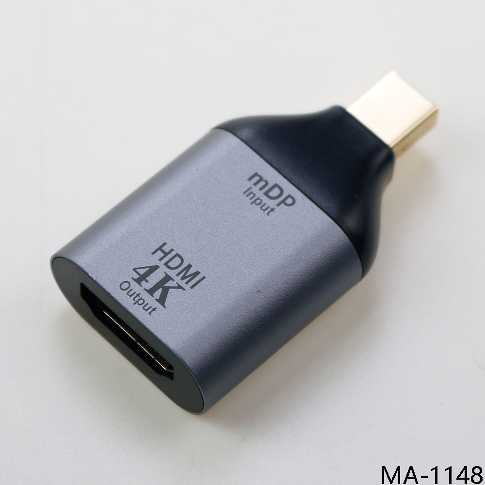 1 Stück Mini DP 1.2 auf HDMI 2.0 Videoadapter 4K@60Hz DisplayPort-Adapter für PC Laptop Projektor Monitor: Braun