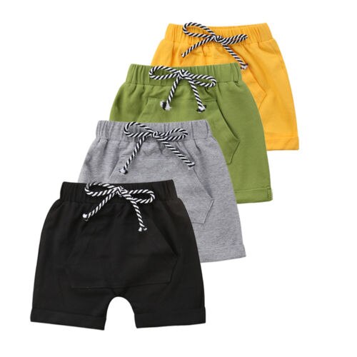 Pudcoco baby drenge underdele bomuld daglige solide strandbukser småbørn spædbarn baby dreng afslappet haremsbukser børnetøj