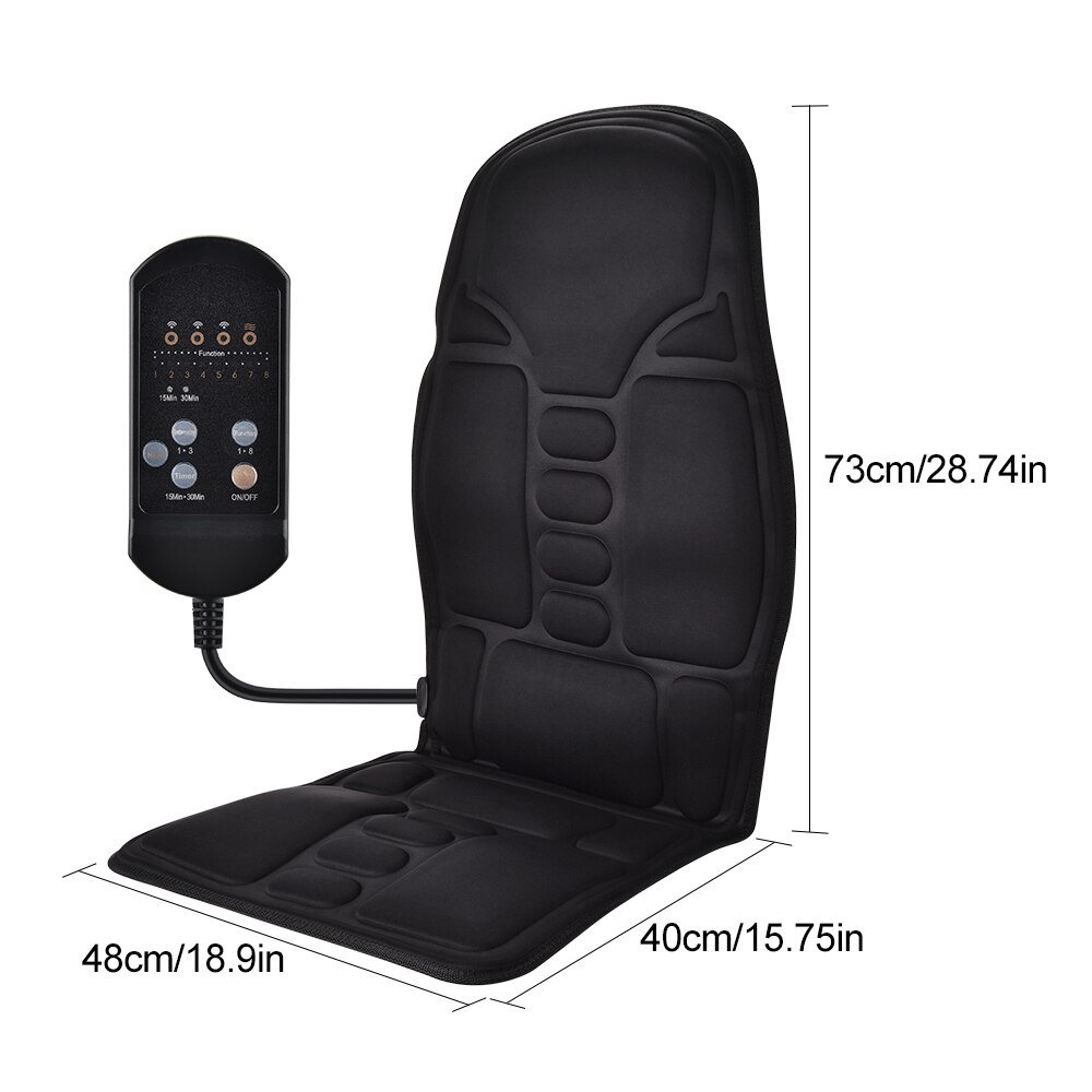 Elektrische Verwarming Massage Seat Mat Car Home Office Lumbale Hals Pijnbestrijding Motoren Trillingen Stimulerende Stoel Cussion Ontspanning