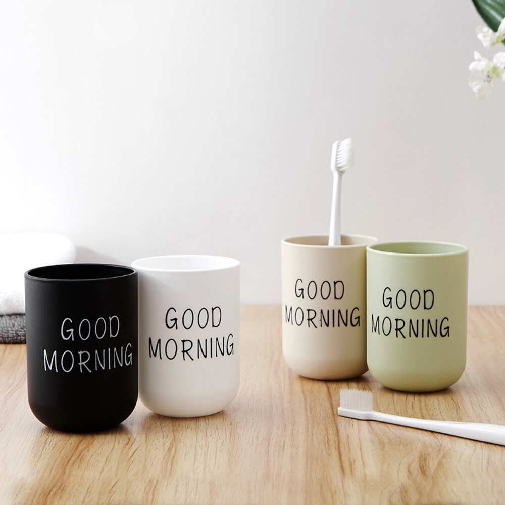 Enkel nordisk stil flat bunn kopp god morgen vask kopper vann kopper mer med tannbørste kopper vaske kopper student munn kopper