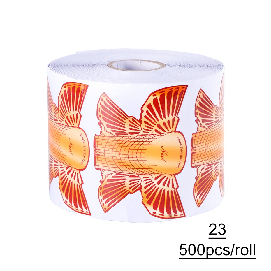 500pcs Nail Art French Acrylic UV Gel Extension Tips Quick Building Form Guide For Nail Extension Stencil Manicure Tools LY941-1: 23