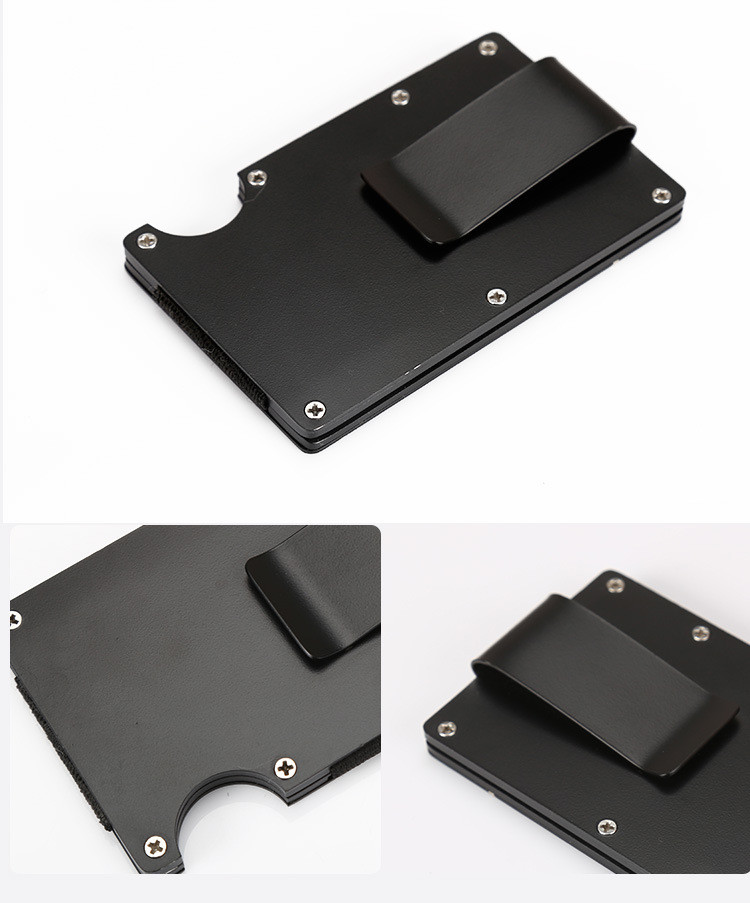 Hommes Femmes Carte de Crédit clip de fixation Anti Protéger Rfid Bloquant Le Portefeuille D'identité Portable TITULAIRE Clip Porte Carte Voyage Boîtier En Métal: 02