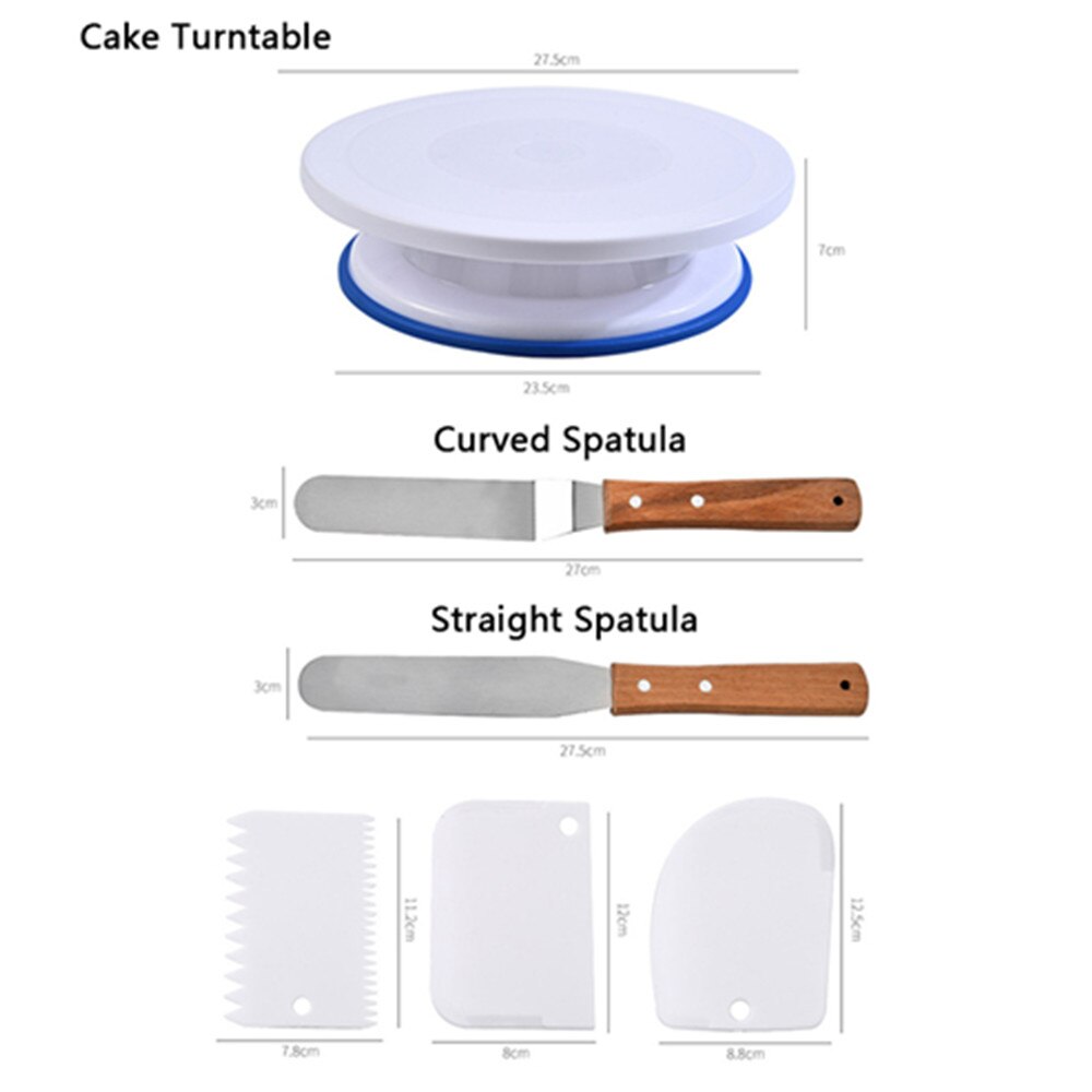 Taart Draaitafel Taart Decoreren Gereedschappen Kit Draaitafel Bakken Tool Met Zeefje Shaker