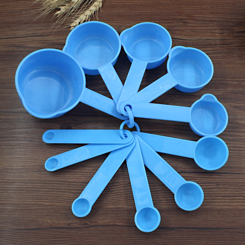 11 stuks/set maatbekers en lepels plastic stapelbare combinatie maatbeker gereedschap keukenaccessoires