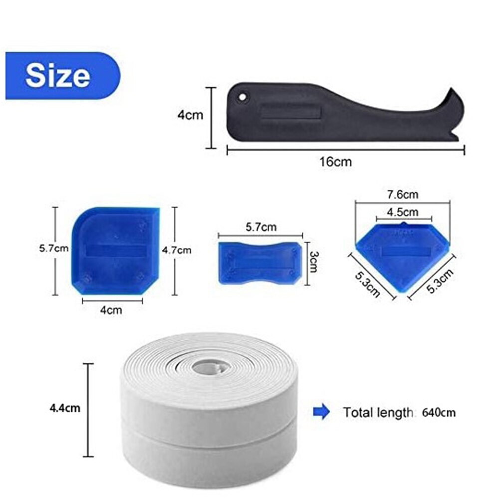 6pcs Scraper Caulk Remover Scraper and Sealing Tape Silicone Sealant Caulking Tool Kit
