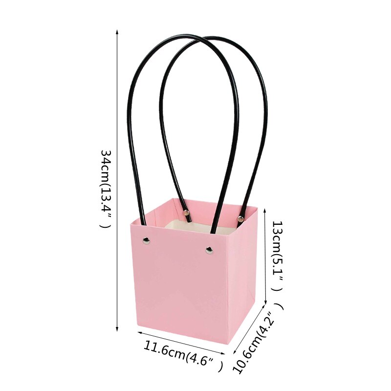 Tragbare Blume Box Wasserdichte Papier Handtasche Verpackung Tasche Hochzeit Rose Party Box Verpackung Für Süßigkeiten Kuchen Geburtstag: B06