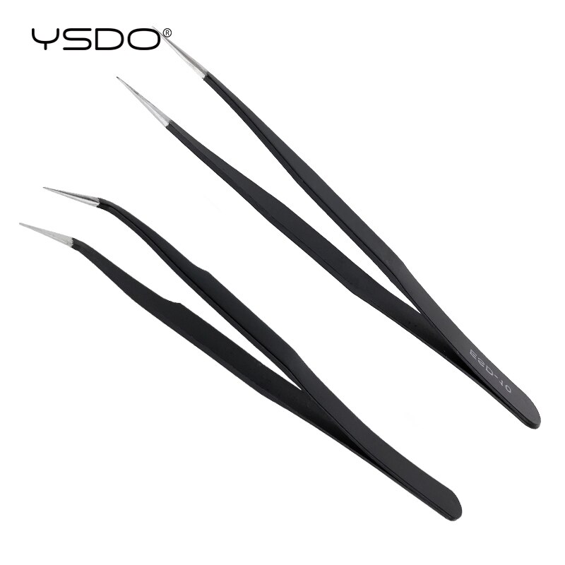 Pinza para extensión de pestañas, pinzas de maquillaje individuales de acero inoxidable, 1 Uds.