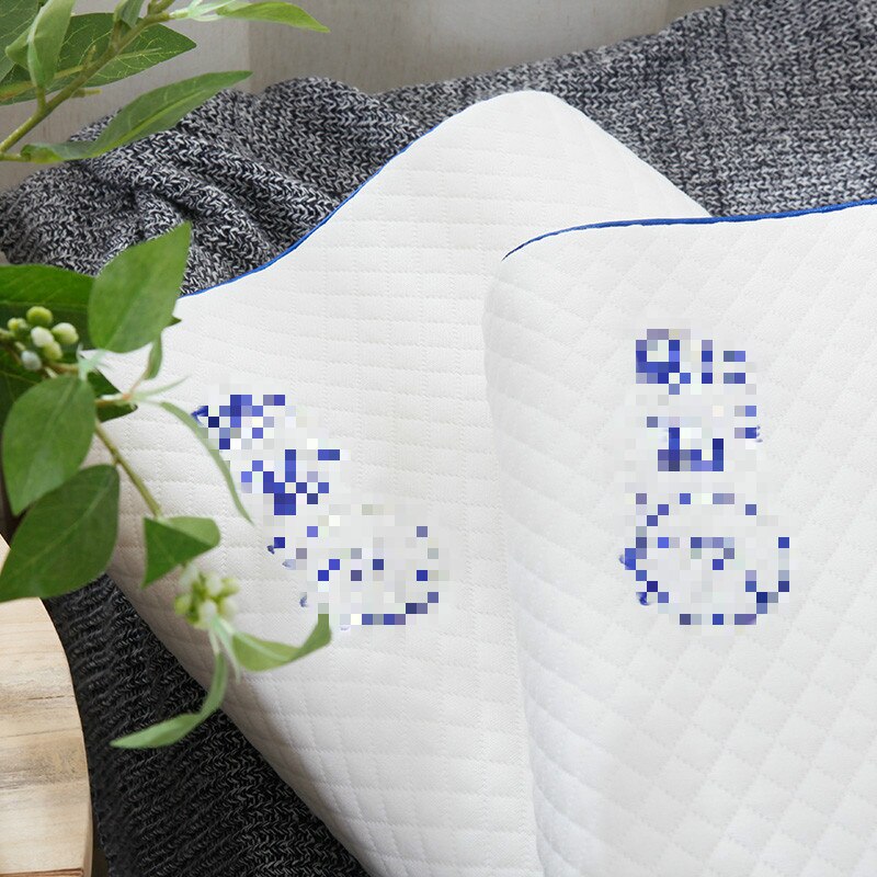 Minneskum seng ortopedisk pute for nakkesmerter sove med brodert putevar nakkepute puter for å sove