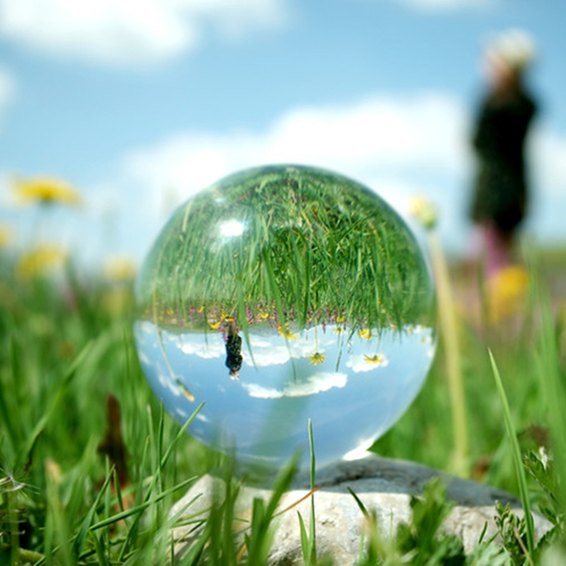Bolas de cristal puro FengShui, bolas de vidrio esférico para decoración del hogar, accesorios de fotografía